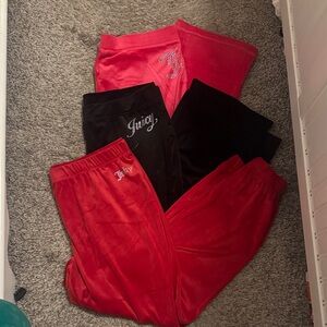 Bundle of 3 pairs of juicy couture pants size xl